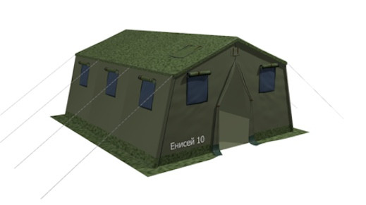 Енисей-10М1-Армейская десятиместная однослойная палатка