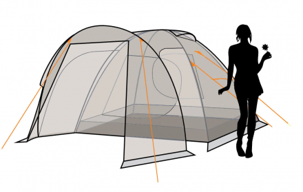 Палатка &quot;Rino 2&quot; цвет royal, Canadian Camper